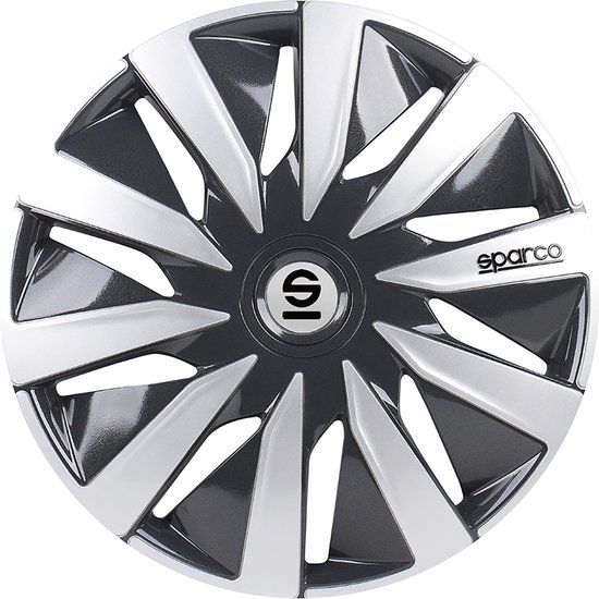 Sparco Wieldoppenset Lazio 15 inch grijs zilver - Set van 4