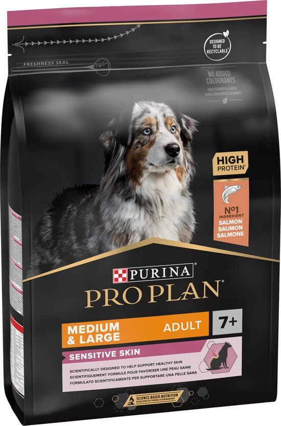PRO PLAN Medium & Large Adult 7+ - Sensitive Skin Zalm Met Optiderma - 3 kg