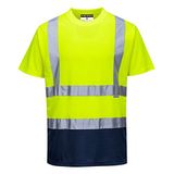 Portwest S378 Tweekleuren T-shirt - Geel/blauw - Maat M