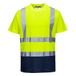 Portwest S378 Tweekleuren T-Shirt, Normaal, Geel/Marine, Grootte XXL