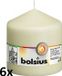 Bolsius - Bougie pilier 10/10 - Ivoire - 6 pièces