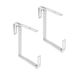 Xclou Bloembakhouder zonder boren, balkonbakhouder in wit, haken en houders, 18,5 x 4,5 x 17 cm, wit