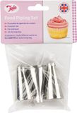 Tala Decoratieset, Set van 3 Spuitmondjes, RVS