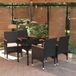Prolenta Maison Exclusive 5-delige tuinset met kussens, zwart