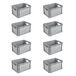 keeeper transportdozenset, 8 x 20 l, stapelbaar, polypropyleen, Robert, Nordic Grey (grijs)