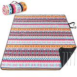 PY SUPER MODE Extra grote picknickdeken, waterdicht, opvouwbaar, outdoor, stranddeken, extra groot, 210,8 x 200,7 cm, zandbestendig, 3-laags picknickmat voor kamperen, wandelen, reizen, park,