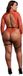 Le Désir Bodysuit à dos ouvert scintillant avec jarretelles en similicuir - Grande taille - Rouge/Or pailleté