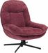 Mendler Relaxfauteuil HWC-P32, tv-fauteuil met Nosag-vering, gestoffeerde fauteuil, draaibaar, metalen frame, bekleding: stof/textiel, chenille (370 g/m²) bessenkleurig