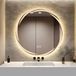 Miroir mural rond sans marque 60 cm avec éclairage et anti-buée
