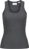 JACK & JONES JXFRIDA SL U-NECK TOP JRS NOOS GRL - Meisjes - Dark Grey Melange - Maat 166