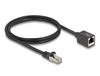 Delock 90294 Câble réseau Noir 1 m Cat6a S/FTP Rond