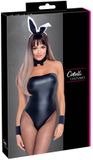 Orion Wetlook Bunny Kostuum Set met Accessoires Zwart S
