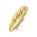 Lucardi Dames Stalen goldplated ring draai 5,5mm