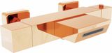Mexen Cube thermostatische badmengkraan, roze goud - 77360-60