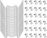 Paws & Crafts B.V. serre glasclips - 100 stuks glasclips voor serre - 50 W-clips en 50 Z-clips - RVS - zilver