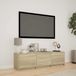 Maison Exclusive - Meuble TV exclusif avec éclairage LED, dimensions 140 x 34 x 40 cm, finition chêne Sonoma