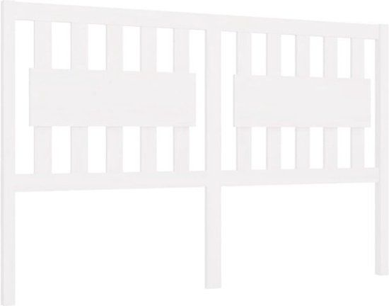 vidaXL Hoofdbord 165,5x4x100 cm massief grenenhout wit