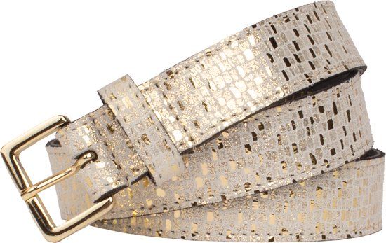 Legend Dames - Leren riem - Goudkleurig - 85cm