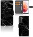 B2Ctelecom Samsung Galaxy S21 Bookcase Marmer Zwart