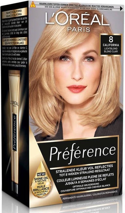 L'Oréal Récital Préférence 8 - Lichtblond - Haarverfmet Color extender