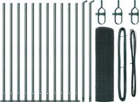 vidaXL Gelast draadhek met betonnen voetstuk 25 x 0,4 m groen mesh