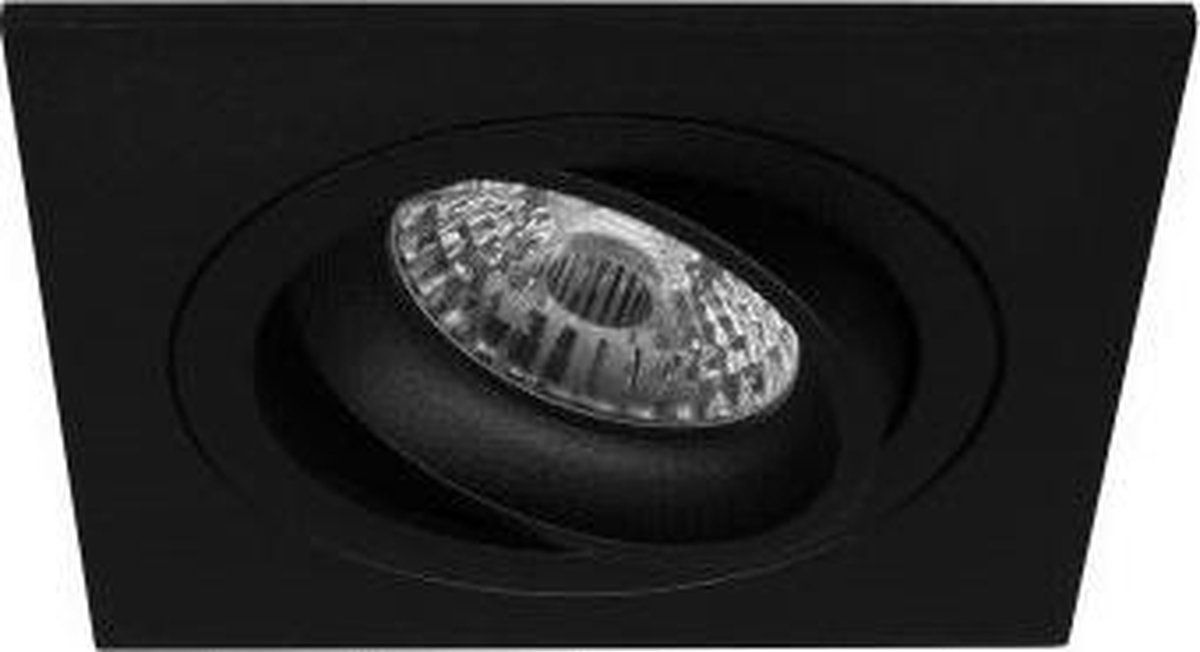 Philips Premium Inbouwspot Burke Zwart Vierkante spot Koel Wit (4000K) Met LED