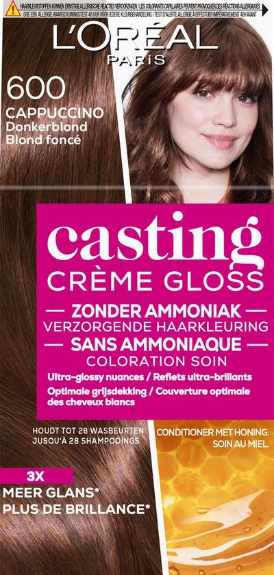 L'Oréal Paris Casting Crème Gloss 600 Donkerblond - Semi-permanente Haarkleuring Zonder Ammoniak