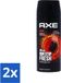 Axe - Vaporisateur corporel - 48 heures de fraîcheur - Musc, patchouli et fougère - 150 ml - Lot économique - 2 pièces
