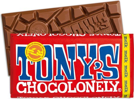 Tony's Chocolonely Melk Chocolade Reep - 180g - Melkchocolade - Vegetarisch