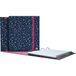 Grafoplas Ordner met 4 ringen met A4-vulling, bevat 100 geruite vellen 5 x 5, tabbladen, transparante envelop, ergonomische rug, map hartbits & bobs pop-up design