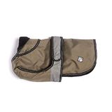 Danish Design 2-in-1 honden/puppyjas, reflecterend, 4 seizoenen, uitneembare fleecevoering, kaki, 25 cm