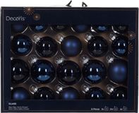 Decoris Kerstbal glas d7 cm nblw ass 21st kerst