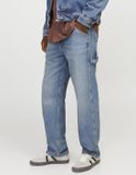 JACK&JONES Jean pour homme JJIEDDIE JJCARPENTER SBD 416 NOOS - Blue Denim - Loose Fit - High Waist - Coton