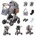 StarTech Combine kinderwagen 3-in-1 - V9, lage uitvoering - Opvouwbaar - Compatibel met autostoeltjes - Geschikt voor 0-3 jaar - Draagvermogen tot 20 kg - Grijs