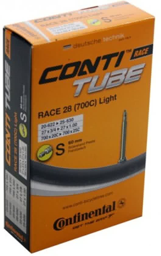 Continental Race 28 Light - Binnenband Fiets - Frans Ventiel - 60 mm - 18/25 - 622/630 - 700 x 18/25