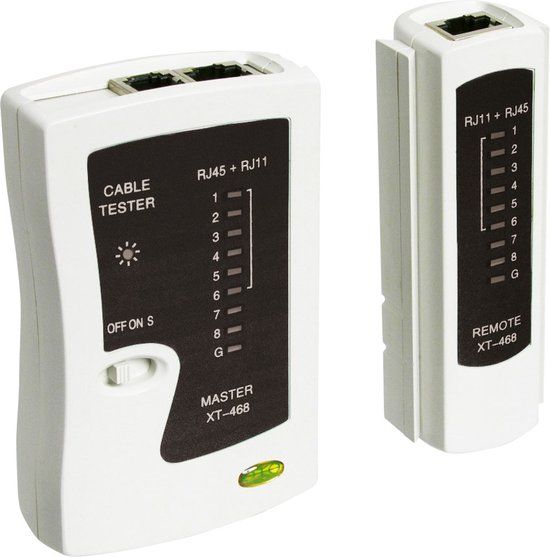 Goobay UTP kabeltester toolset voor telefoon en netwerk installatie - Zwart