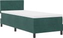 vidaXL Boxspringbed met hoofdeinde, donkergroen, 80 x 200 cm, fluweel