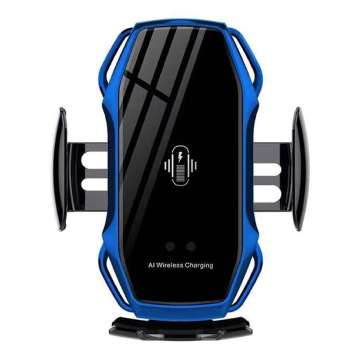 Floveme 10W Draadloze Qi Autolader - Airvent Clip Oplader Universeel Wireless Car Charging Pad Blauw