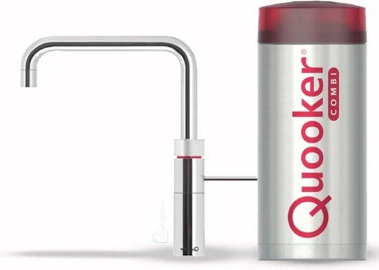 Quooker Fusion Square Chroom Keukenkraan met Combi+ Reservoir