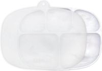 Bumkins Silicone Grip Dish with Lid (5 Section) | Siliconen vakjesbord met deksel (5 vaks) - Marble