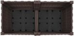 vidaXL Plantenbak met wielen Bruin 80 x 40 x 44 cm PP