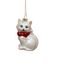 Icecat Chat 9cm en verre, couleur blanc 1 pièce