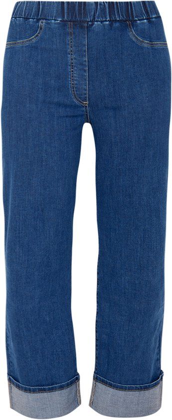 YOEK Dames Jeans met een elastieken tailleband