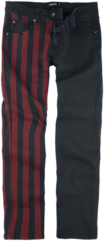 Gothicana by EMP Gothicana Zwarte en rode jeans - Heren - W30L34