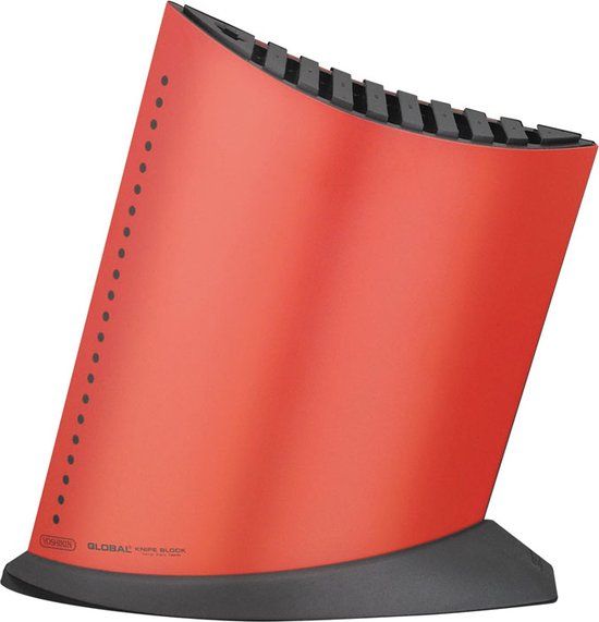 Global GKB52CR Messenblok - Rood - 9 messen - Kunststof