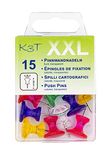 K3T Prikbordnaalden XXL Kleurrijk/Transparant, 15 Stuks