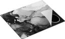 Chefcare Inductie Beschermer Abstracte Kunst - Zwart Wit - 65x55 cm - Inductie Mat