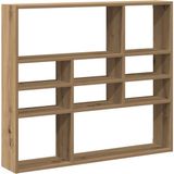 vidaXL Wandschap 90x16x78 cm bewerkt hout artisanaal eikenkleurig