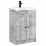 vidaXL Badkamermeubel Set Betongrijs 78,5 x 37,5 x 81 cm Bewerkt hout