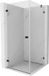 Mexen Lunar-B porte de douche pivotante gauche 100 x 100 cm, transparent, noir